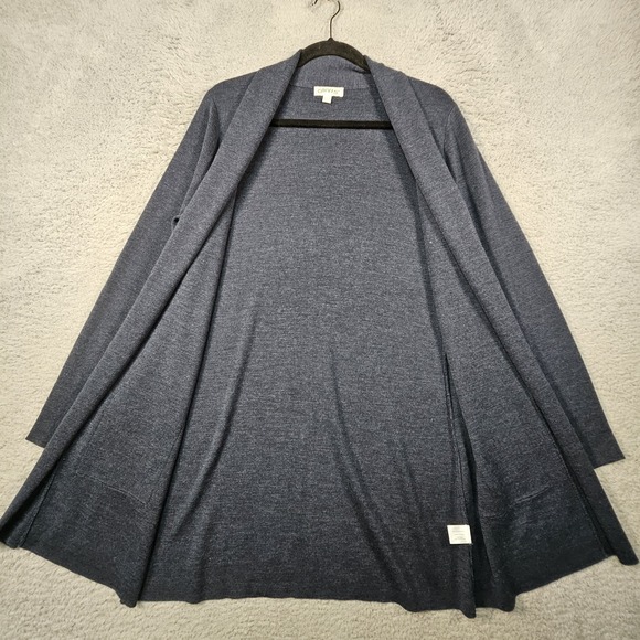 Orvis Blue Women's Merino Wool Cardigan Sweater - Picture 6 of 14